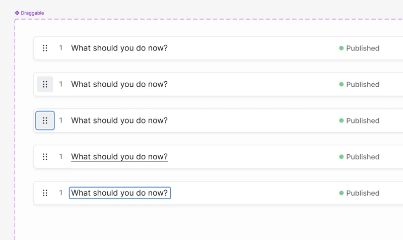 Screenshot of a component from a project with Secure Practice, highlighting UX, UI and design systems work.